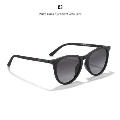 Damen-Sonnenbrille oval Vintage polarisiert Metallscharnier elegant
