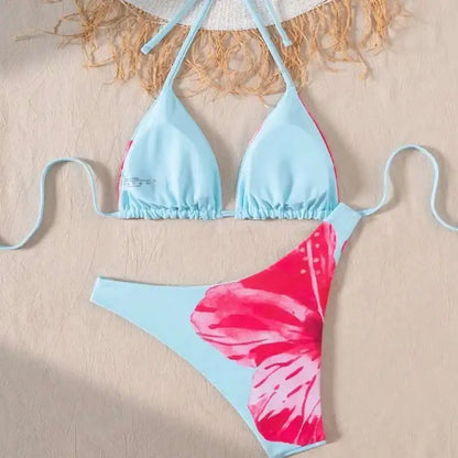 Glamouröses Damen-Bikini-Set mit Push-up-Effekt und glänzendem Design – perfekt für den Strand oder Pool