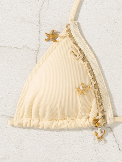 Gestreifter Push-up-Bikini für Damen – Sexy Badeanzug im brasilianischen Stil für Strand und Pool