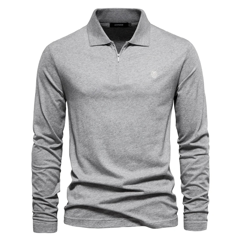 Premium Herren Polohemd Aus Baumwolle Angenehm Warmhalt