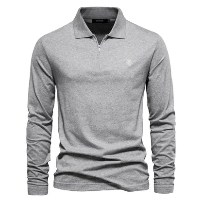 Premium Herren Polohemd Aus Baumwolle Angenehm Warmhalt
