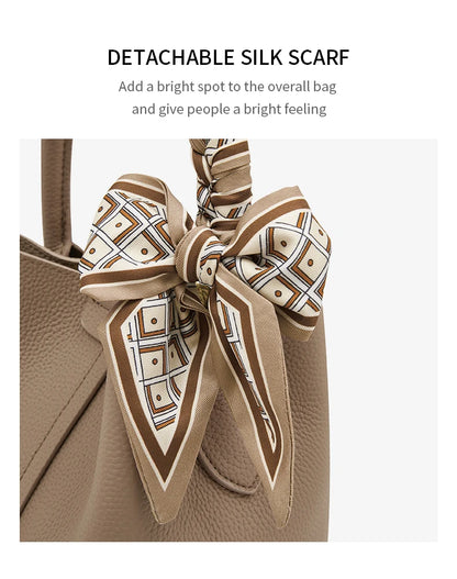 Damen Schultertasche Crossbody aus echtem Leder und Mikrofaser