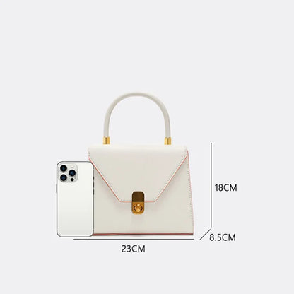Spaltleder Damen-Handtasche | Unifarbenes Alltagsmodell