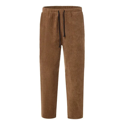 Leichte Herren-Eis-Seidenhose mit elastischem Bund – lockere, gerade Freizeithose für Sport und Alltag
