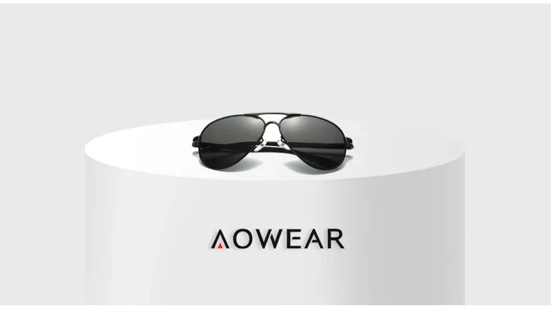 AOWEAR männer Luftfahrt Sonnenbrille Männer Polarisierte Spiegel Sonnenbrille für Mann HD Fahren Pilot Sonnenbrille lunettes de soleil homme