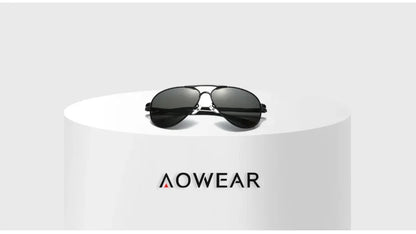 AOWEAR männer Luftfahrt Sonnenbrille Männer Polarisierte Spiegel Sonnenbrille für Mann HD Fahren Pilot Sonnenbrille lunettes de soleil homme
