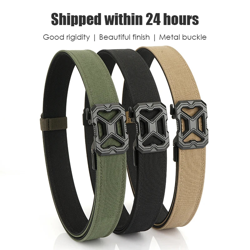 VATLY Tactical Gürtel Einheitsgröße Nylon Automatik-Schnalle Rigid