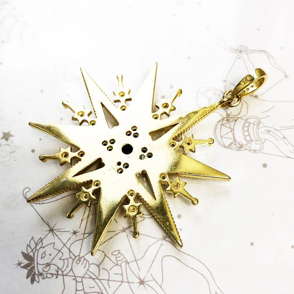 Damen-Charm-Anhänger Amulett magisch Natur Elemente aus Sterlingsilber