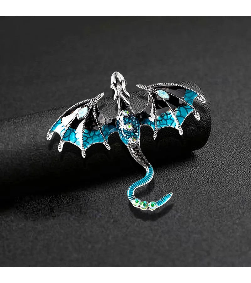 Brosche Drache Emaille Tier Casual Schnalle Party Corsage Unisex