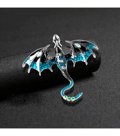 Brosche Drache Emaille Tier Casual Schnalle Party Corsage Unisex