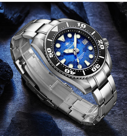 Herren-Taucheruhr mit Keramikluenette und NH35-Automatikwerk