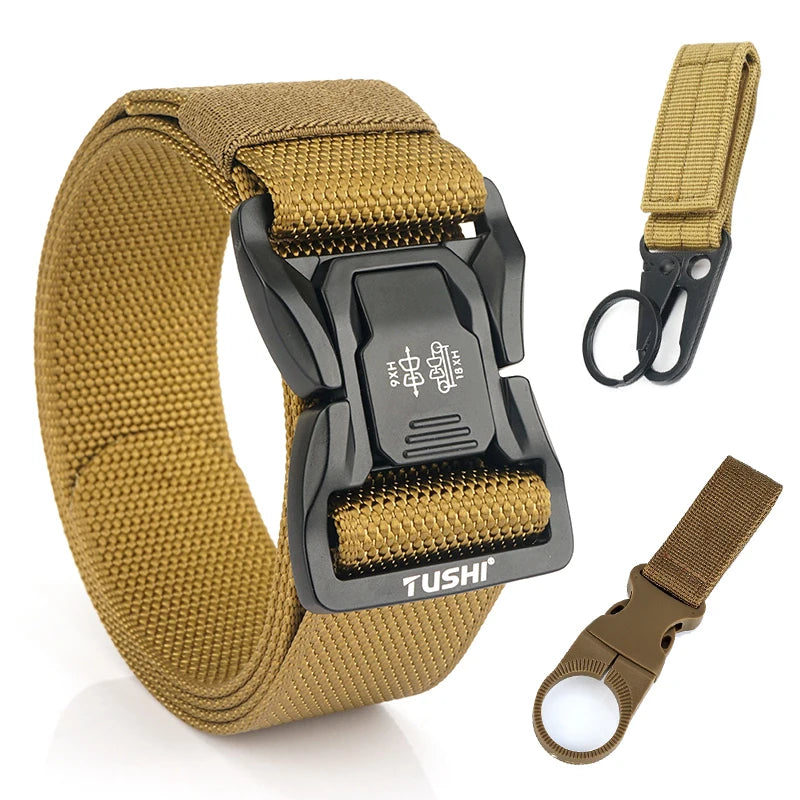 VATLTY New 4.3cm Tactical Outdoor Belt Tight Nylon Aluminum Buckle Quick Release Men's Military Belt Casual Wide Waistband Male
