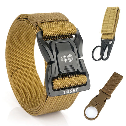 VATLTY New 4.3cm Tactical Outdoor Belt Tight Nylon Aluminum Buckle Quick Release Men's Military Belt Casual Wide Waistband Male