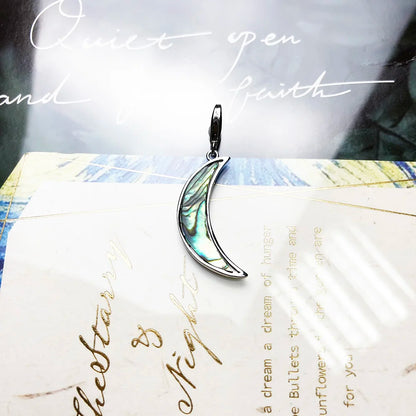 Damen-Charm-Anhänger Muschel Mond romantisch aus Sterlingsilber