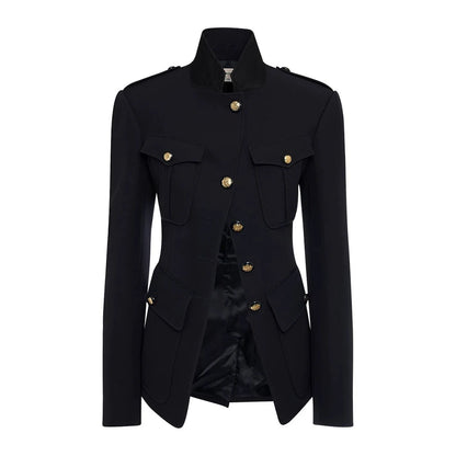 Elegantes Damen-Kleid mit Karomuster, Reverskragen und langen Ärmeln – figurbetontes Patchwork-Design mit Knopfleiste.