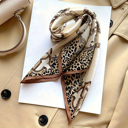 Damen Seidenschal klein quadratisch Haarband Halstuch Kopftuch Bandana D
