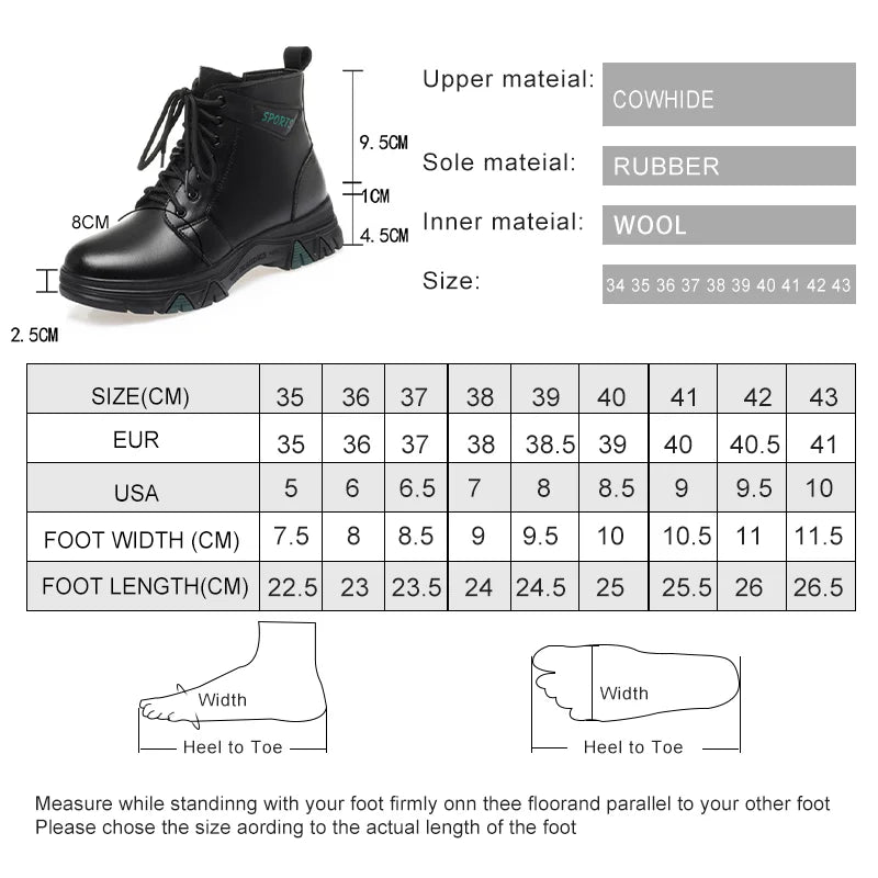 Schwarzer Winterstiefel mit Schnürung, Wollfutter innen, Profilsohle