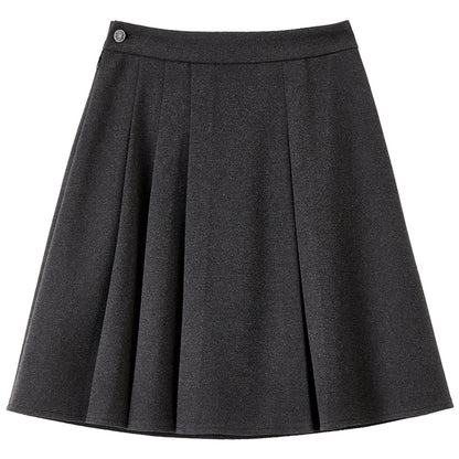 Damen Winter-Plissee-Miniröcke in A-Linie mit eleganter hoher Taille