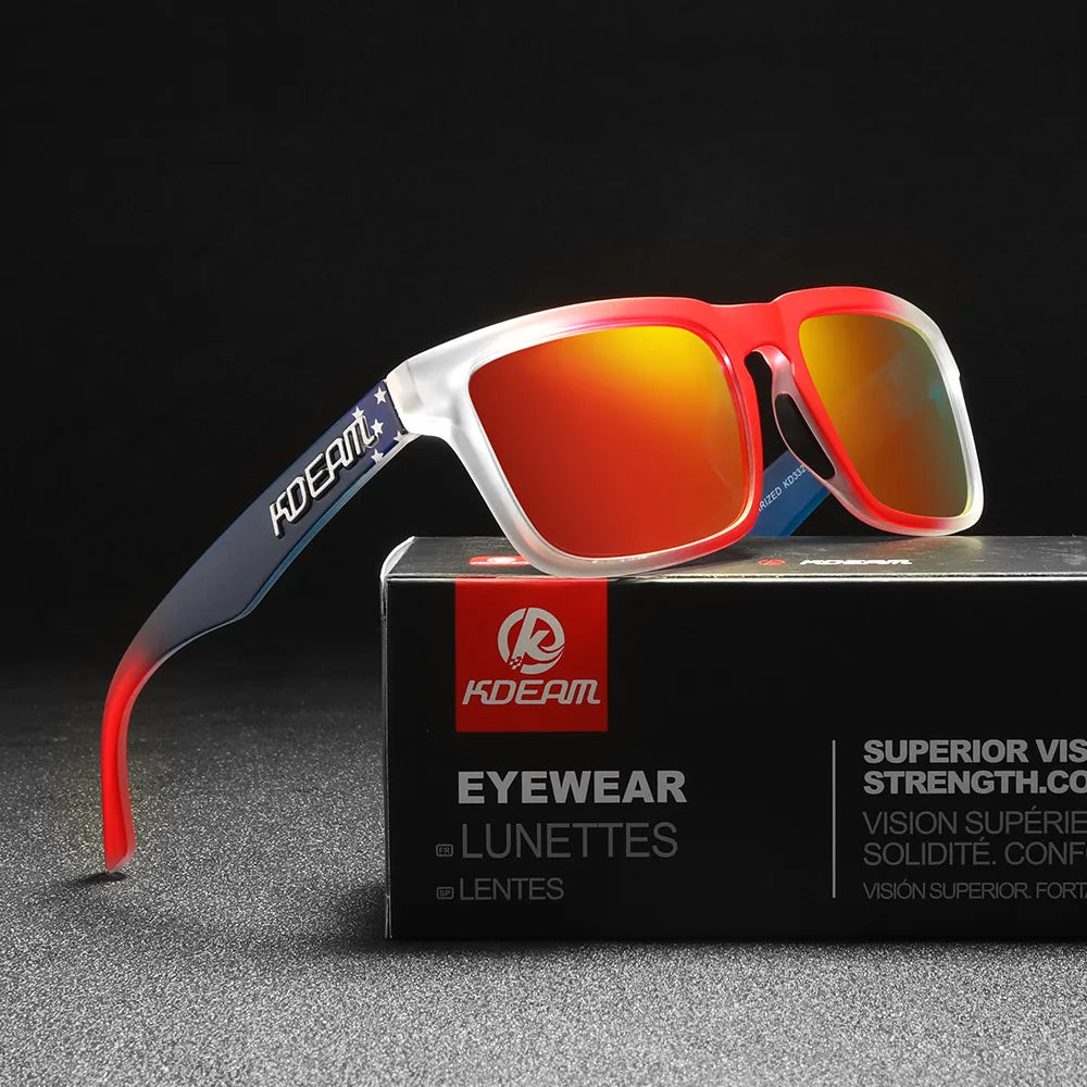 Sonnenbrille quadratisch polarisiert Angeln Lifestyle Spiegel Hartbox Unisex