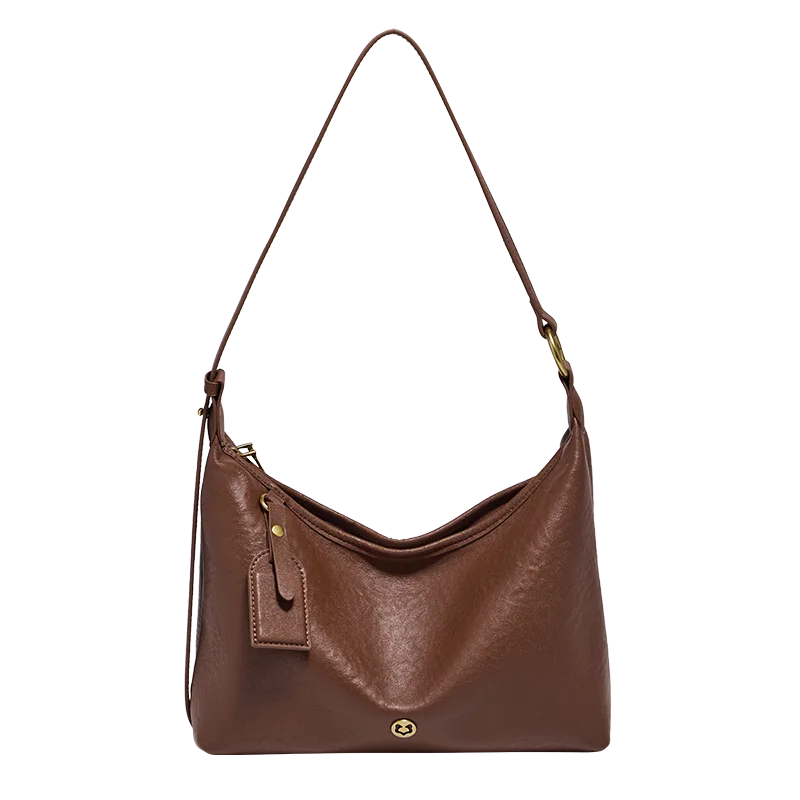 Damen Hobo Tasche Aus Echtem Leder Im Vintage Stil Mit Großer Kapazität