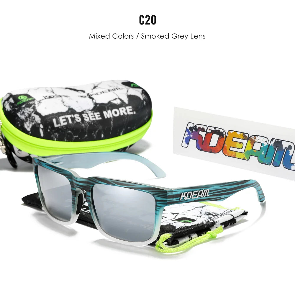 Sonnenbrille quadratisch polarisiert 37 Farben UV400 lässig Outdoor Unisex
