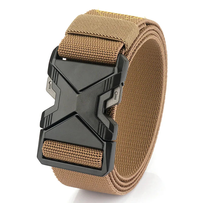 Herren-Taktischer Gürtel aus Nylon mit Elastischem Band und Schnellverschluss 3,8 cm Breite