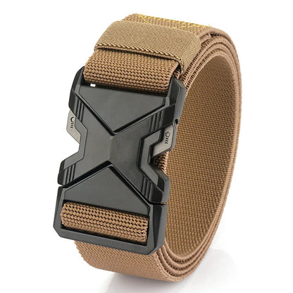 Herren-Taktischer Gürtel aus Nylon mit Elastischem Band und Schnellverschluss 3,8 cm Breite