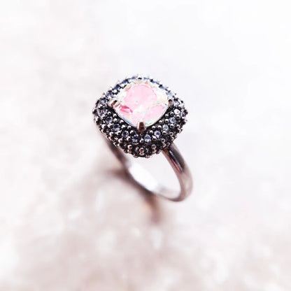 Damen-Ring schillernd Vintage klassisch aus Sterlingsilber
