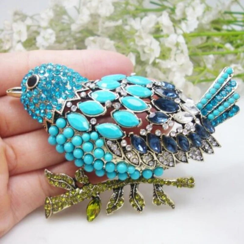 Brosche Vogel Kristall Strass Luxus Klassisch Party Mantel Damen
