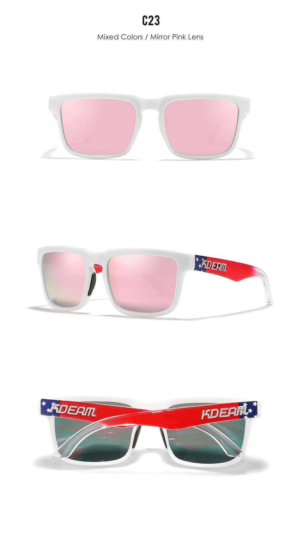 Sonnenbrille quadratisch polarisiert Angeln Lifestyle Spiegel Hartbox Unisex