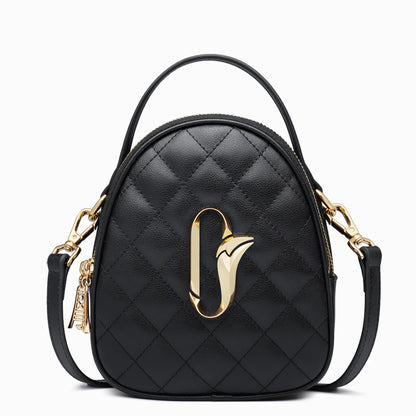 Damen Umhängetasche aus Leder kleine Mini Crossbody-Tasche