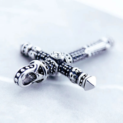 Damen-Charm-Anhänger Kreuz und Krone majestätisch II aus Sterlingsilber
