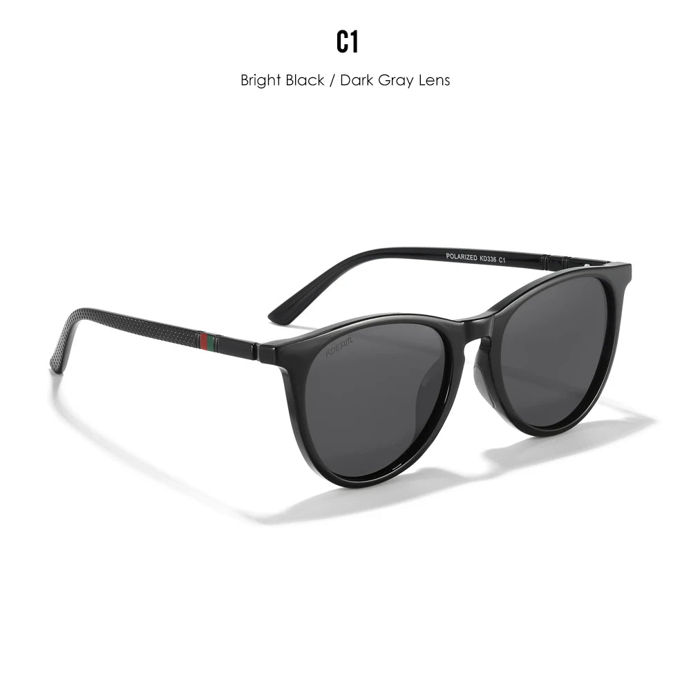 Damen-Sonnenbrille oval Vintage polarisiert Metallscharnier elegant
