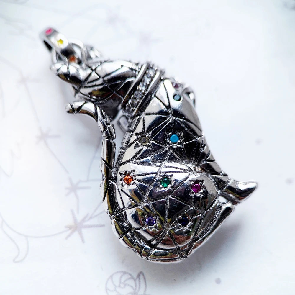 Damen-Charm-Anhänger Amulett magisch Natur Glück aus Sterlingsilber