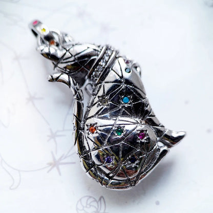 Damen-Charm-Anhänger Amulett magisch Natur Glück aus Sterlingsilber
