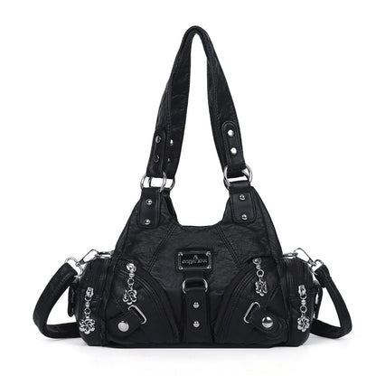 Damen-Handtasche Leopardmuster Mit Oberem Griff Und Mehrfachfächern Für Alltag Und Freizeit