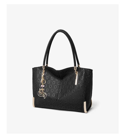 Damen Handtasche aus Split-Leder mit großer Kapazität