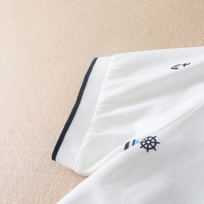 Jungen-Shirts, 2024, neues Sommer-Top, Poloshirt, hochwertige Kinderkleidung, kurzärmeliges Baumwoll-T-Shirt für Kinder
