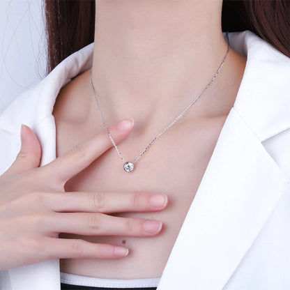 Damen-Schmuckset Halskette Ohrringe und Ring mit Moissanit