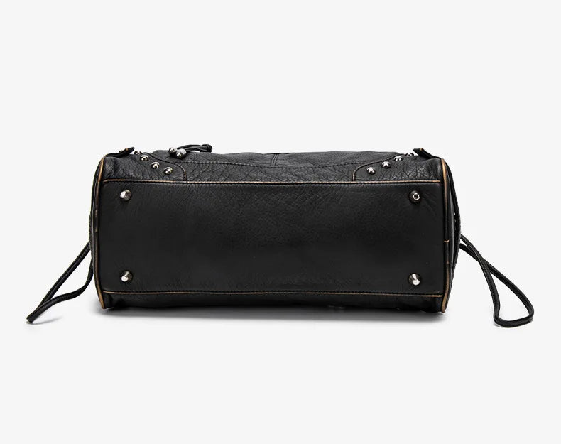 Damen-Handtasche aus weichem Bronzeleder Großes Fassungsvermögen mit Innenfächern Alltagstauglichkeit