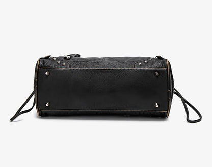 Damen-Handtasche aus weichem Bronzeleder Großes Fassungsvermögen mit Innenfächern Alltagstauglichkeit