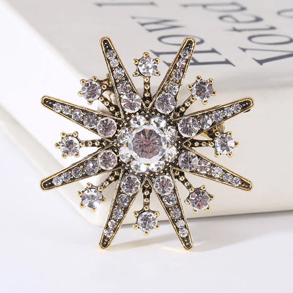 Brosche Kreuz Perle Strass Barock Vintage Luxus Hochzeit Party Damen