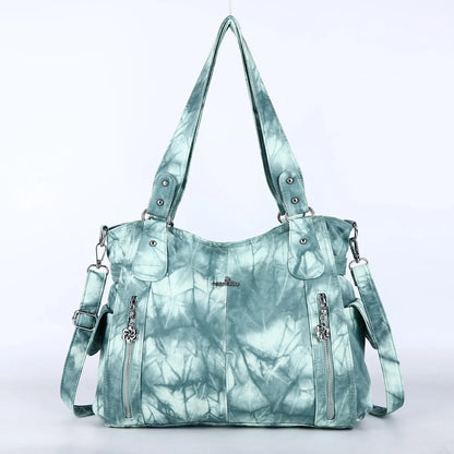 Damen-Handtasche Aus PU-Leder Im Vintage-Stil Große Schultertasche Mit Top-Griff Und Viel Stauraum