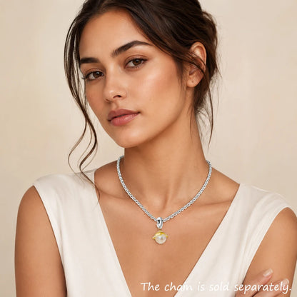 Damen-Charm-Anhänger Planet galaktisch golden Vintage aus Sterlingsilber
