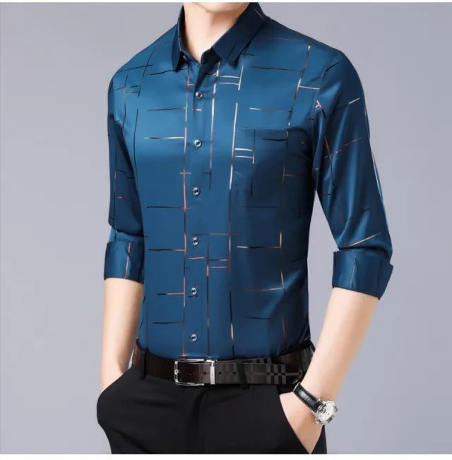 Langarm- und Kurzarm-Herrenhemd in Schwarz und Weiß – Slim Fit Business- und Bürohemd in Unifarben