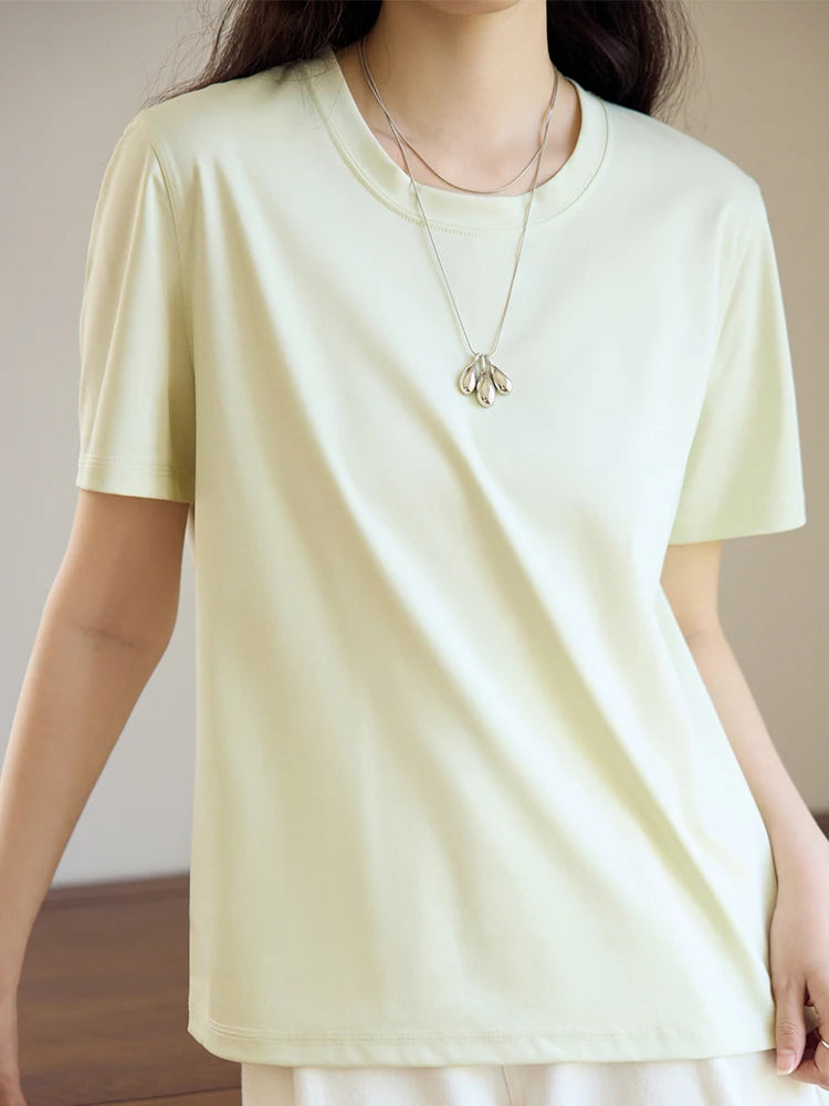 Lässiges Damen-T-Shirt in Übergröße mit Rundhalsausschnitt und kurzem Ärmel – bedrucktes, luftiges Design für den Sommer
