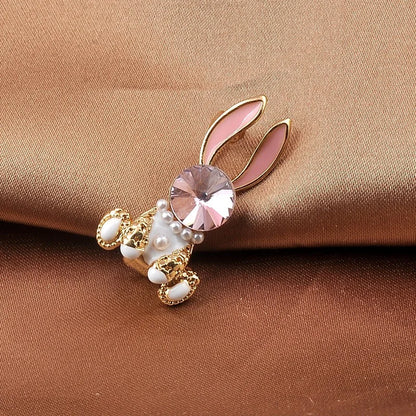 Brosche Hase Kristall Strass Luxus Kleidung Mantel Glänzend Damen