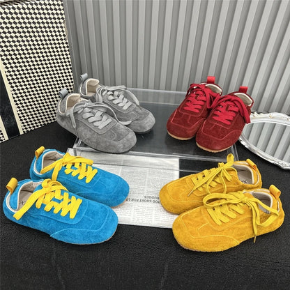 AIYUQI 2025 neue frauen flache schuhe Echt leder retro turnschuhe schuhe frauen Große größe modische Forrest Gump weibliche schuhe