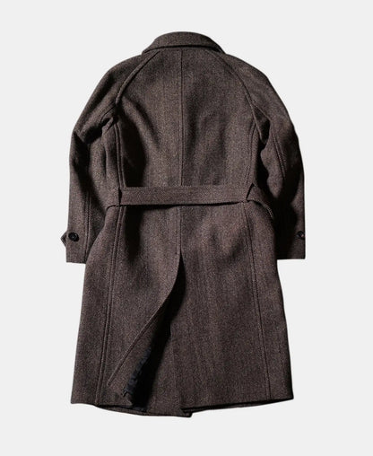 Herren Mantel im Vintage-Stil aus Fischgräten-Tweed für elegante Anlässe