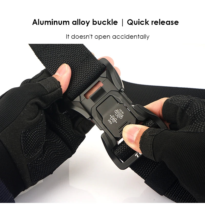 VATLTY New 4.3cm Tactical Outdoor Belt Tight Nylon Aluminum Buckle Quick Release Men's Military Belt Casual Wide Waistband Male